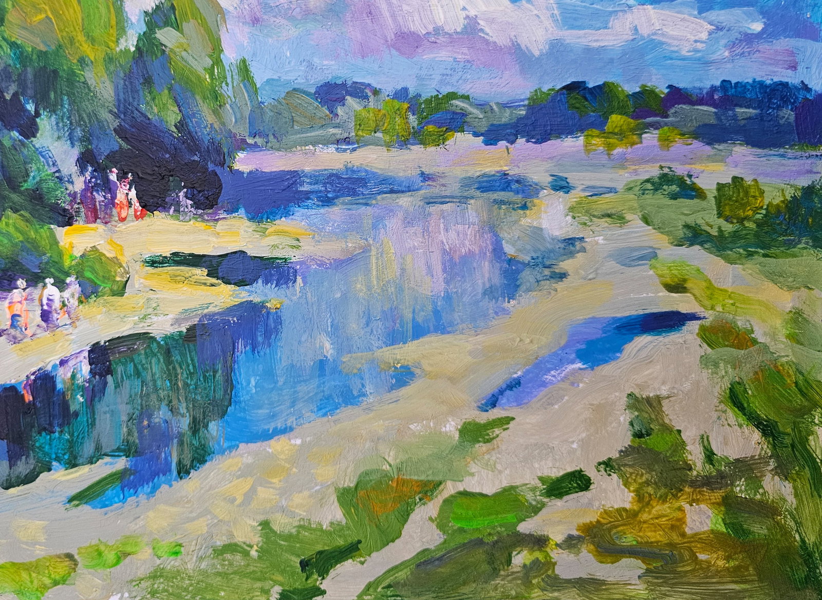 Acrylic painting day off Vyacheslav Petrovich Babac - 6