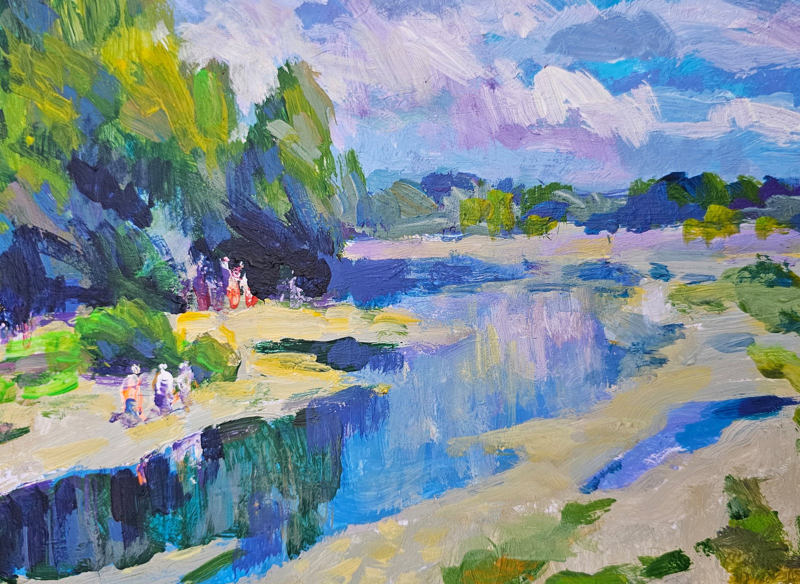 Acrylic painting day off Vyacheslav Petrovich Babac - 7