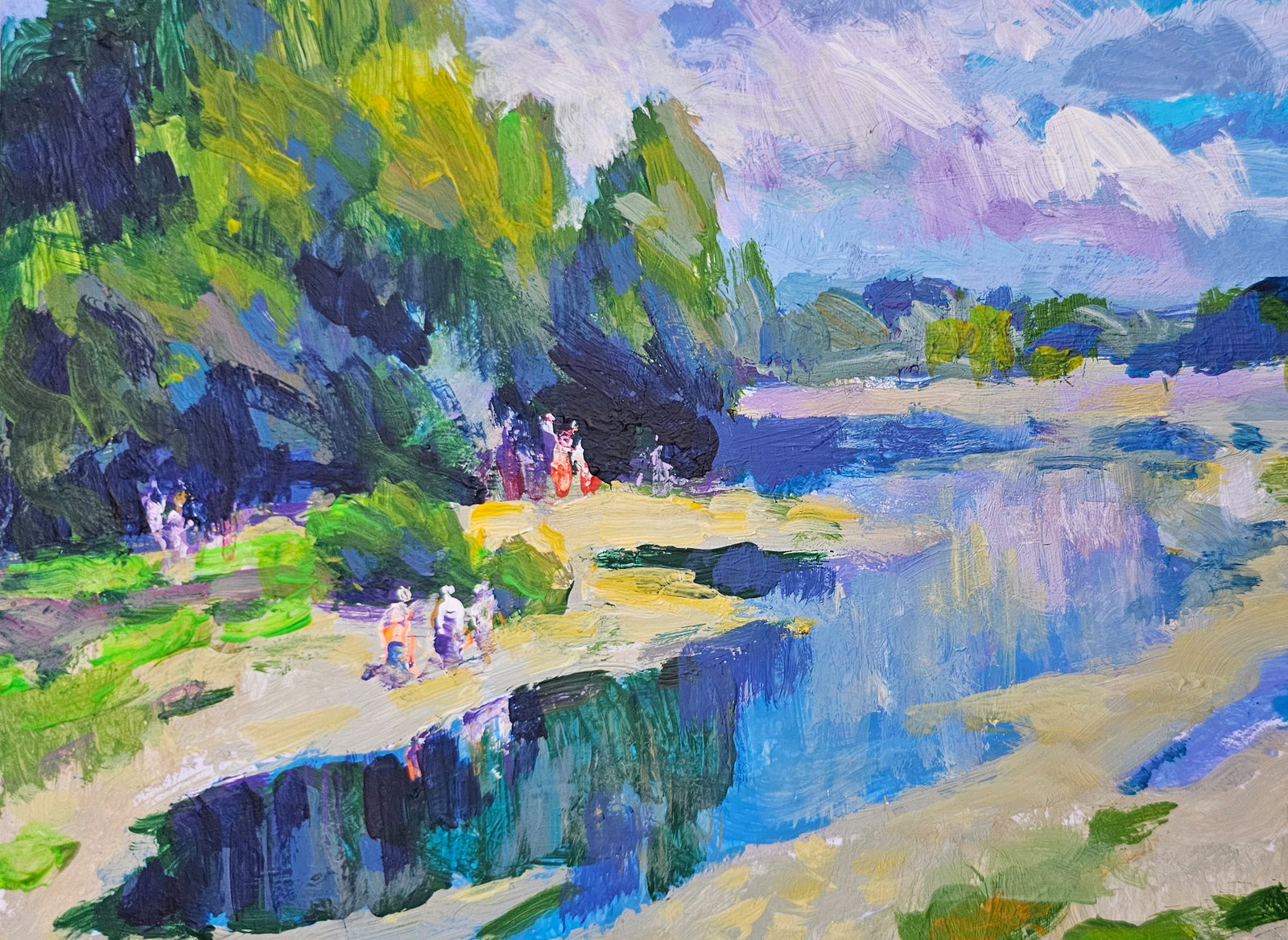 Acrylic painting day off Vyacheslav Petrovich Babac - 8