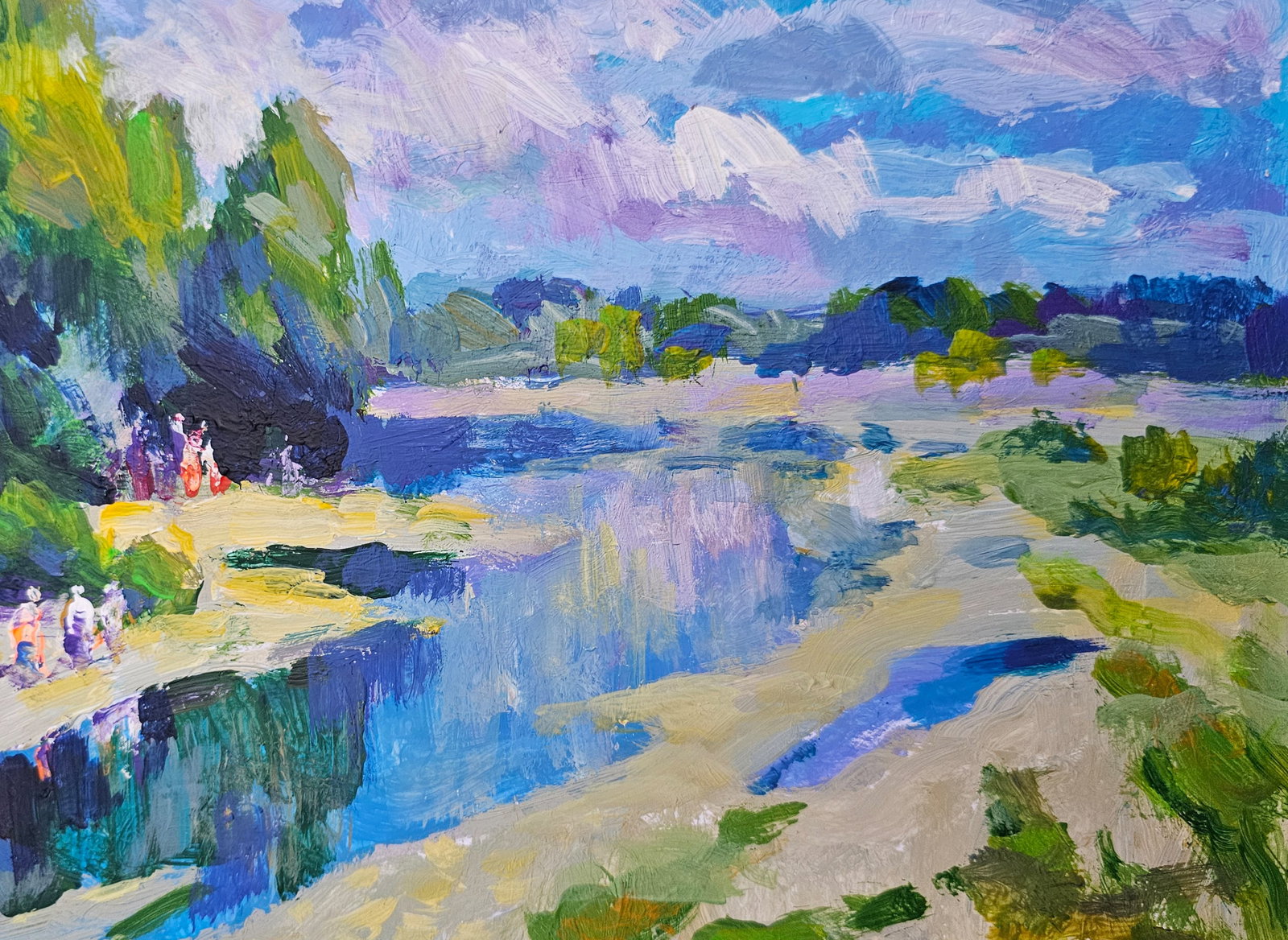 Acrylic painting day off Vyacheslav Petrovich Babac - 9