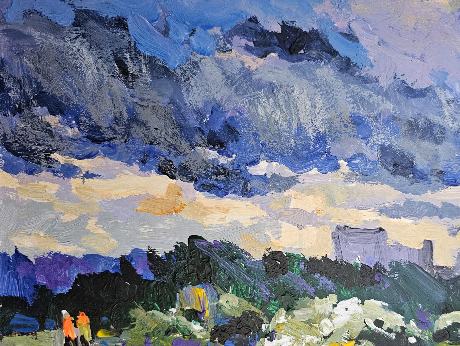 Acrylic painting a storm is approaching Vyacheslav Petrovich Babac - 3