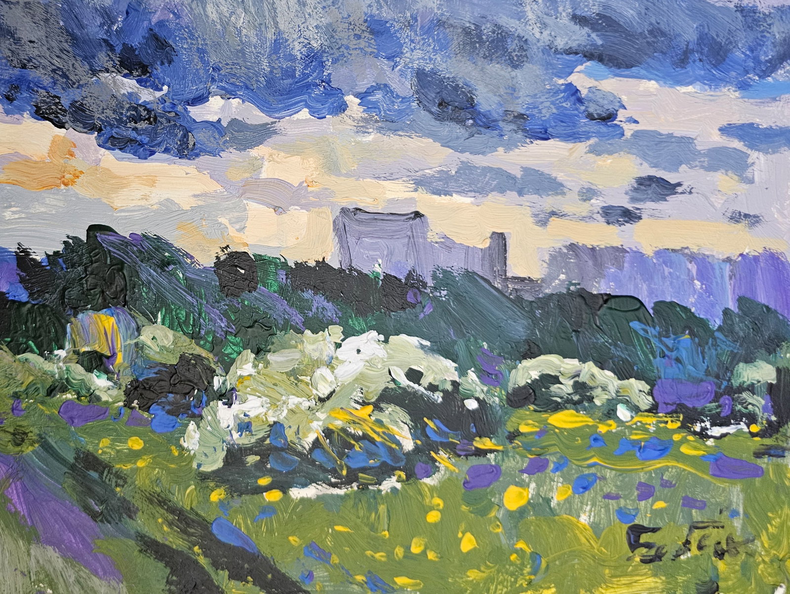Acrylic painting a storm is approaching Vyacheslav Petrovich Babac - 6