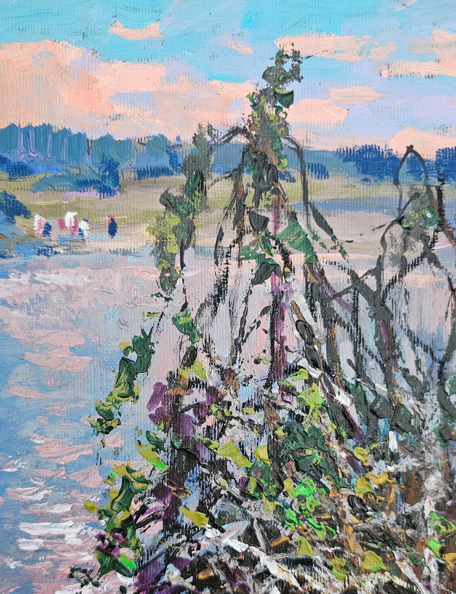 Acrylic painting on the river Vyacheslav Petrovich Babac - 8