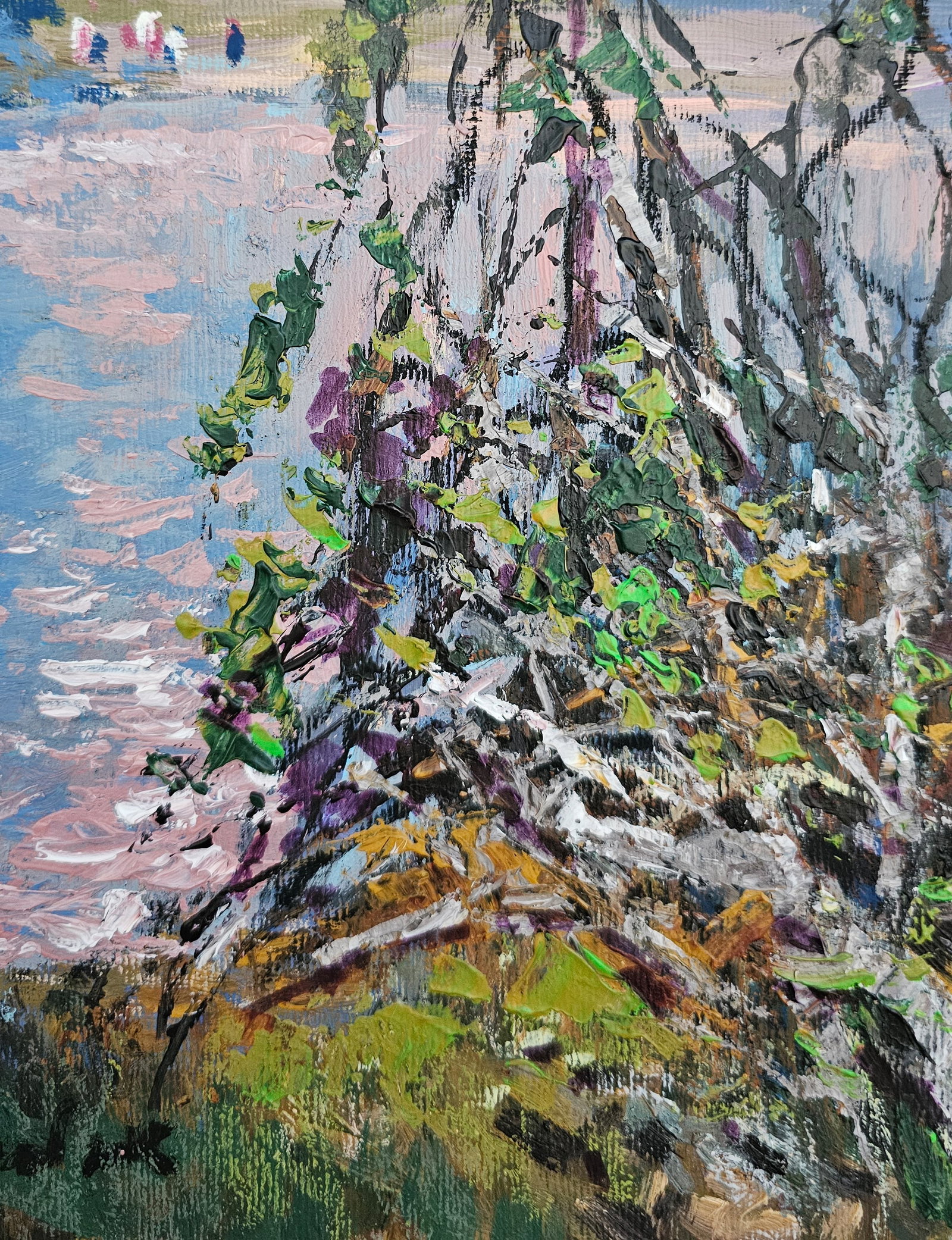 Acrylic painting on the river Vyacheslav Petrovich Babac - 9