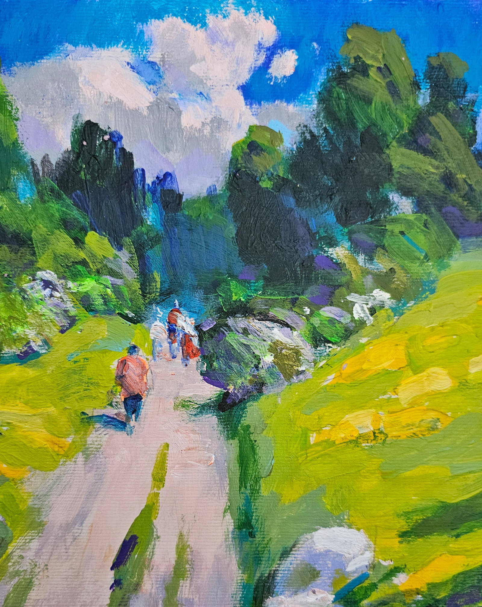 Acrylic painting on the way to the hills Vyacheslav Petrovich Babac - 8