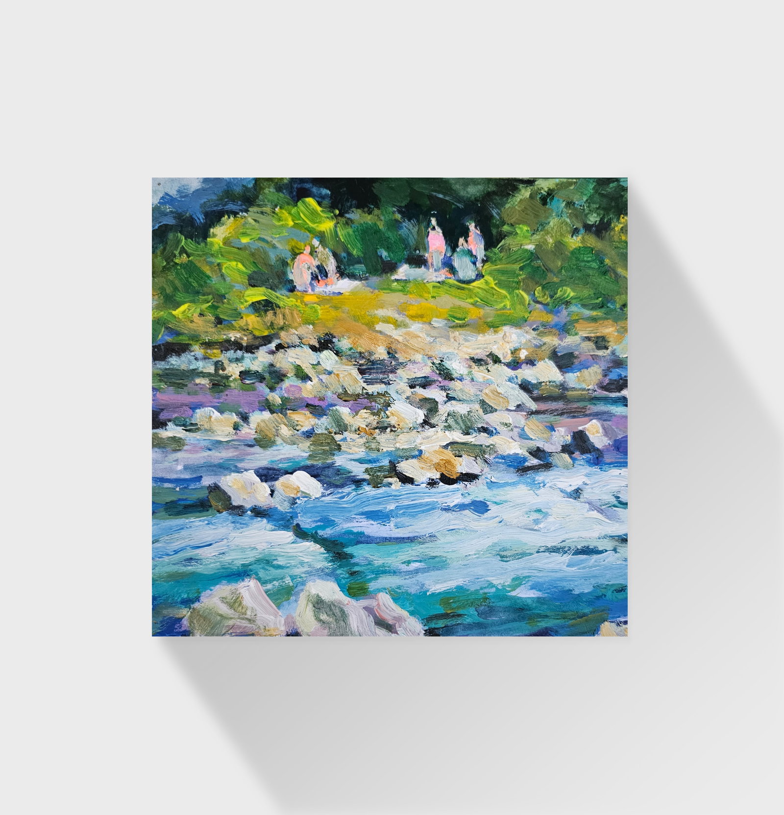 Acrylic painting River rapids Vyacheslav Petrovich Babac - 10