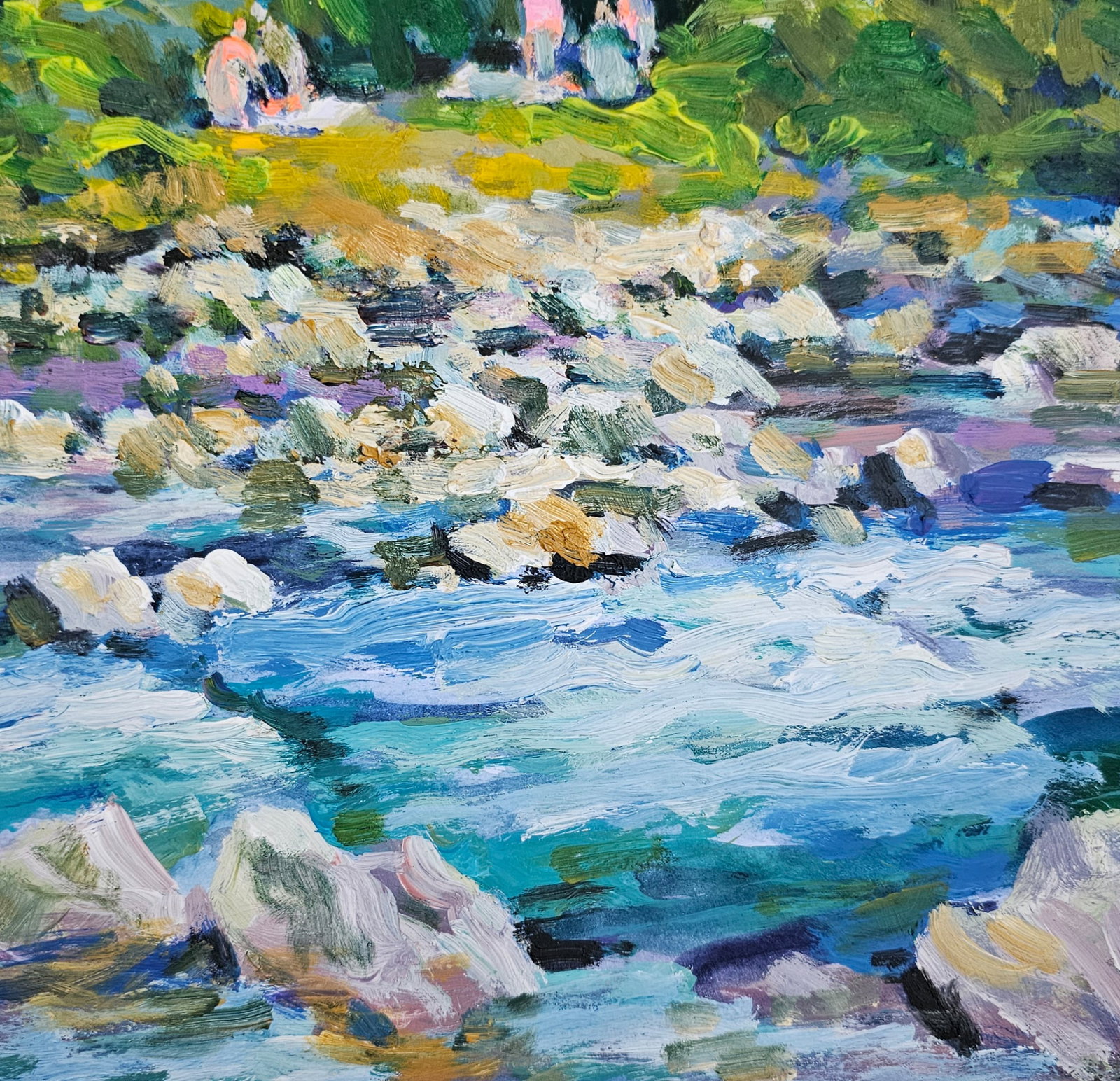 Acrylic painting River rapids Vyacheslav Petrovich Babac - 7