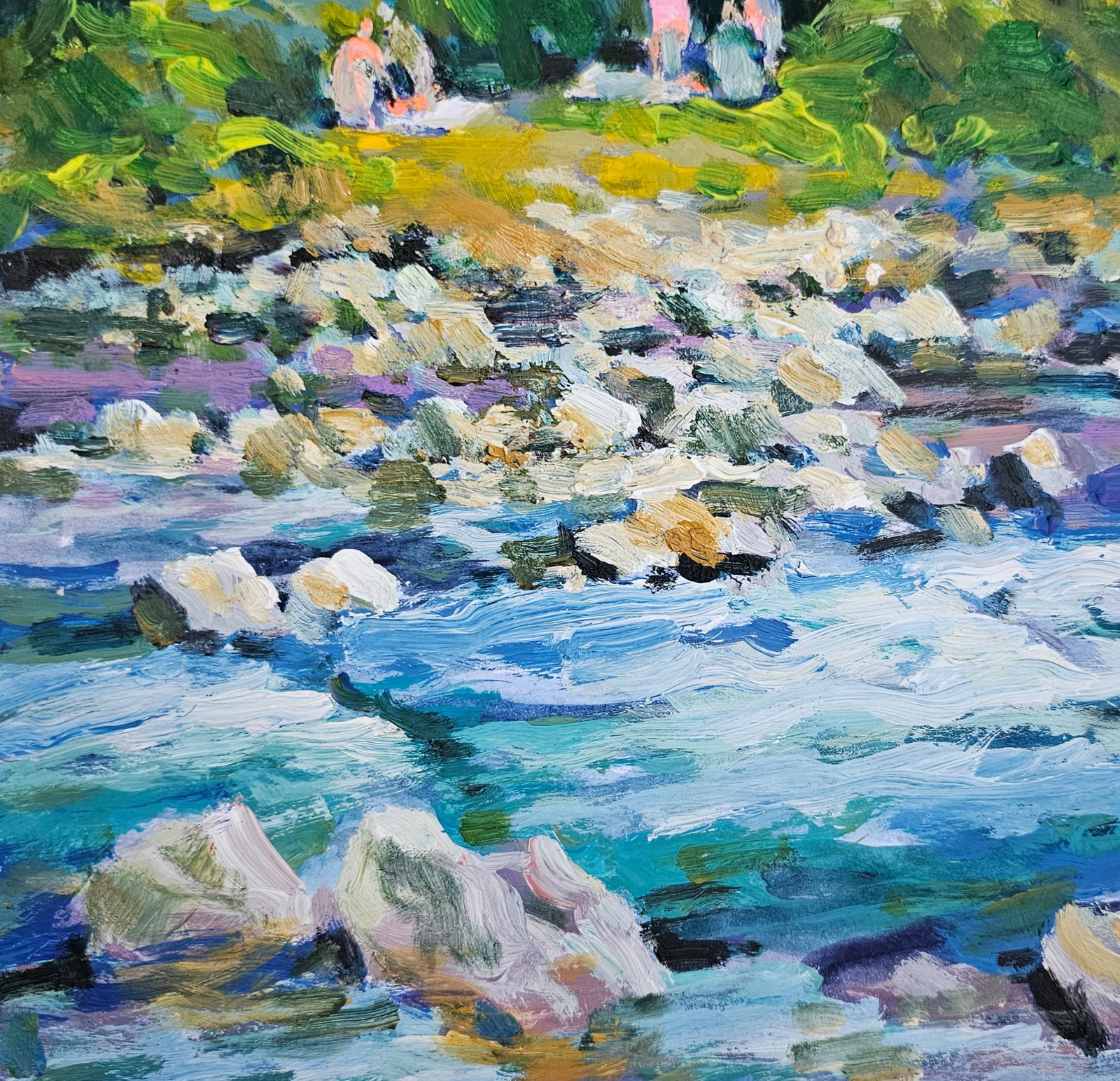 Acrylic painting River rapids Vyacheslav Petrovich Babac - 8