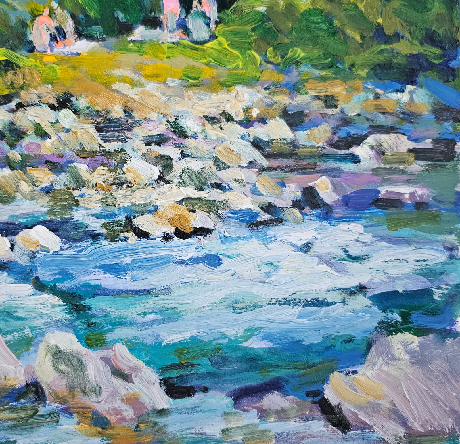 Acrylic painting River rapids Vyacheslav Petrovich Babac - 9