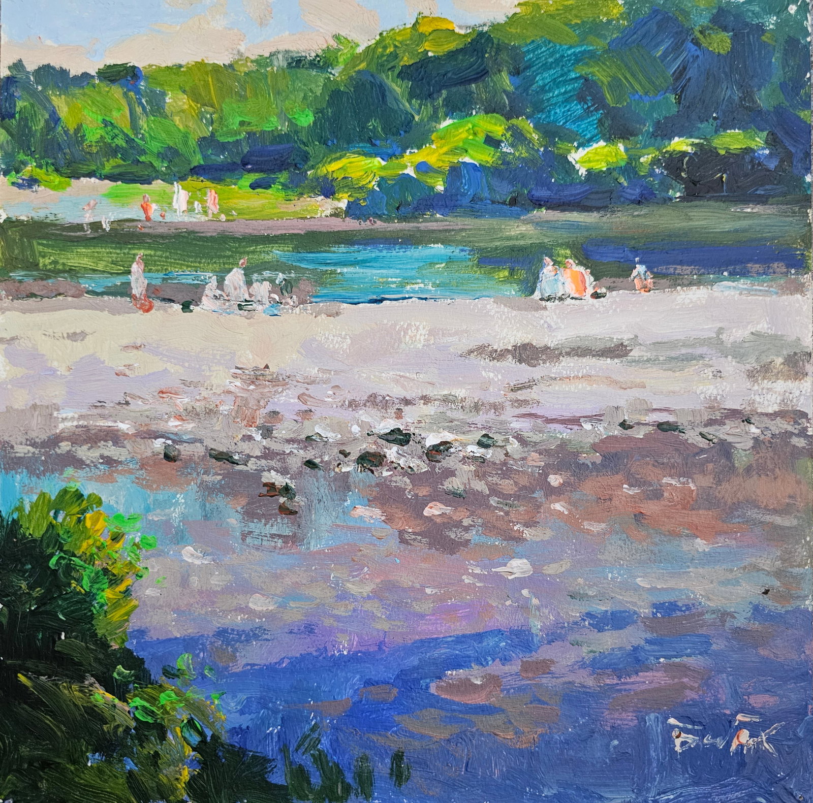 Acrylic painting Summer day Vyacheslav Petrovich Babac: 261BA Painter: Vyacheslav Petrovick Babac S?ze: 26x26 cm/ 10.23x10.23 inches Components: Acrylic, cardboard Original painting from our collection ERA: 2024 About the artist: Born on August 24, 1946 to