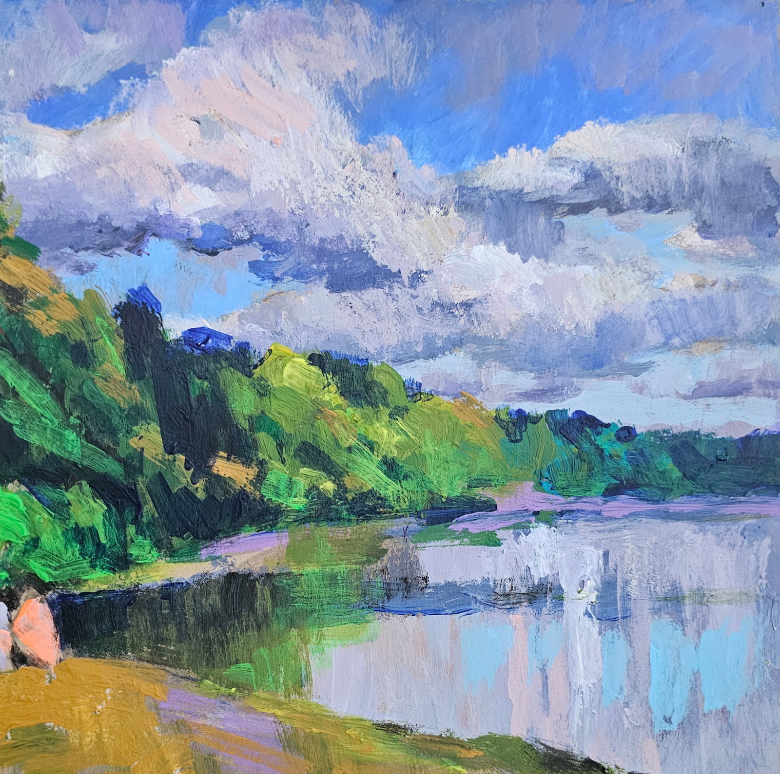 Acrylic painting walk Vyacheslav Petrovich Babac - 4