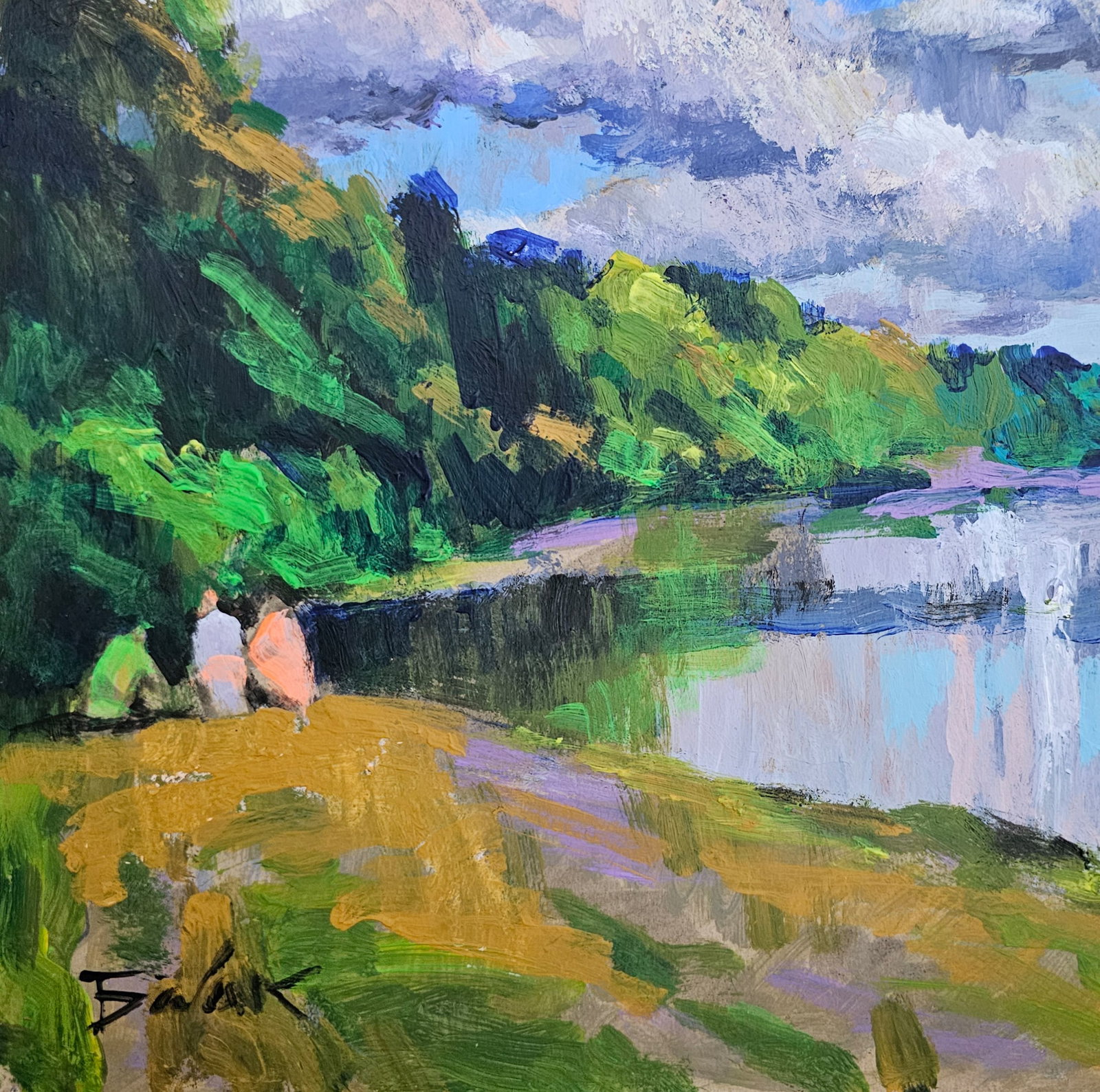 Acrylic painting walk Vyacheslav Petrovich Babac - 5