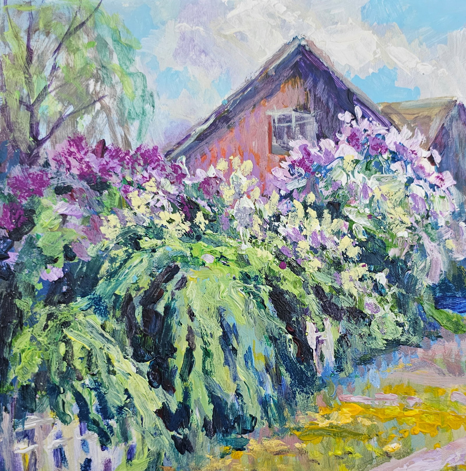 Acrylic painting spring has come Vyacheslav Petrovich Babac - 3