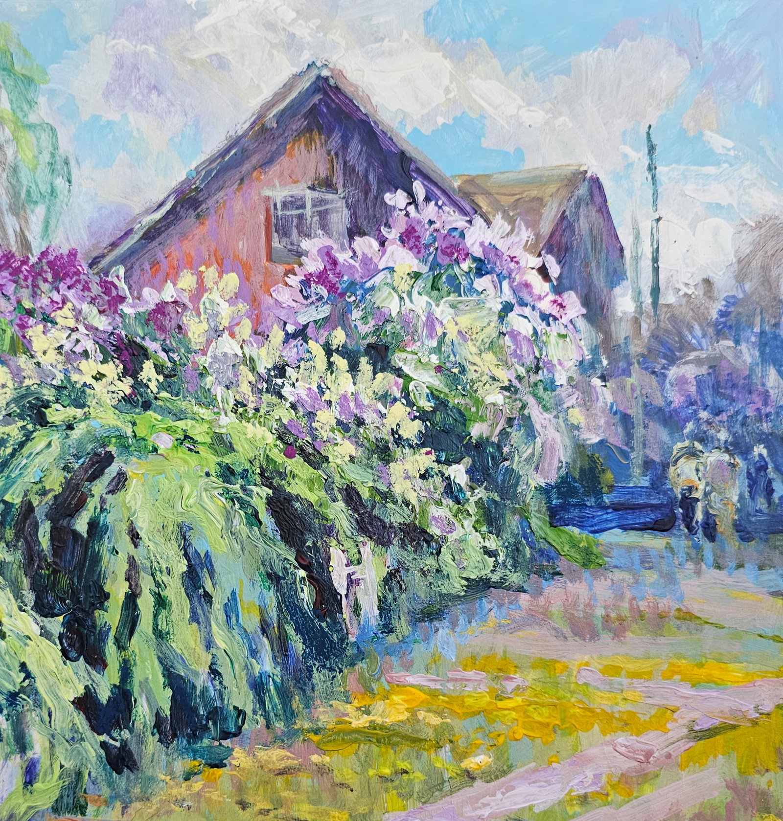 Acrylic painting spring has come Vyacheslav Petrovich Babac - 4