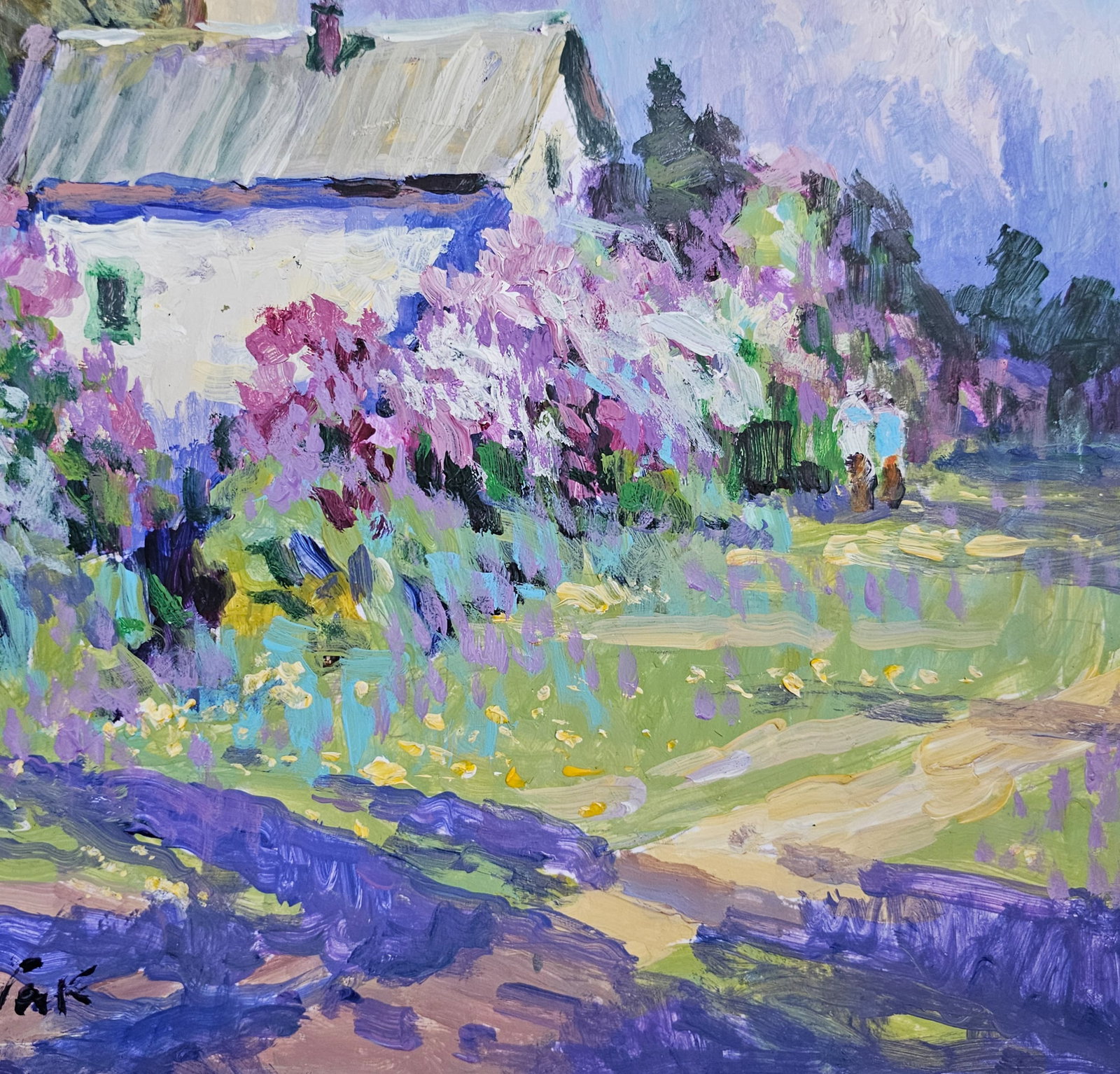 Acrylic painting Lilac is blooming Vyacheslav Petrovich Babac - 6