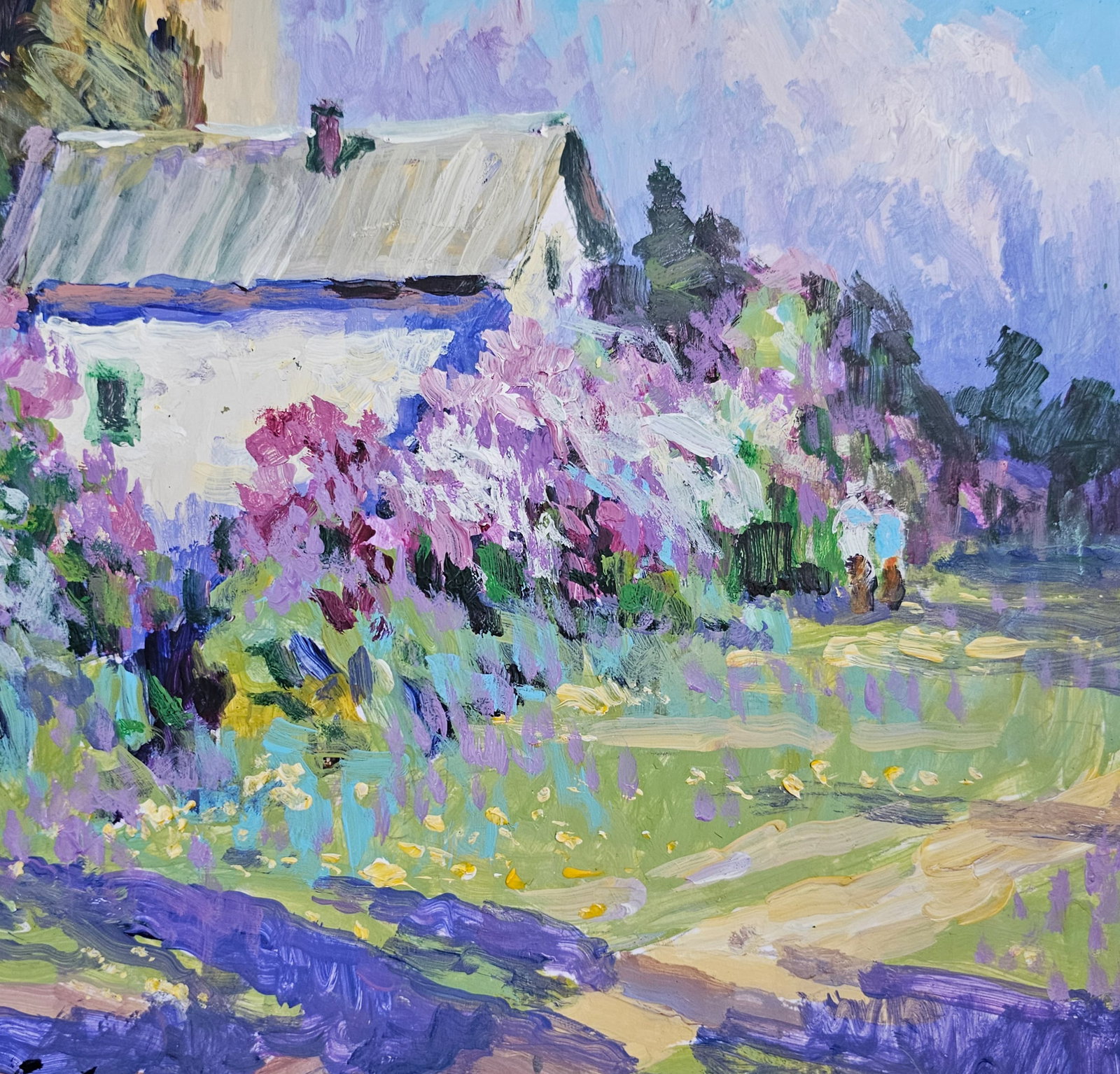 Acrylic painting Lilac is blooming Vyacheslav Petrovich Babac - 9
