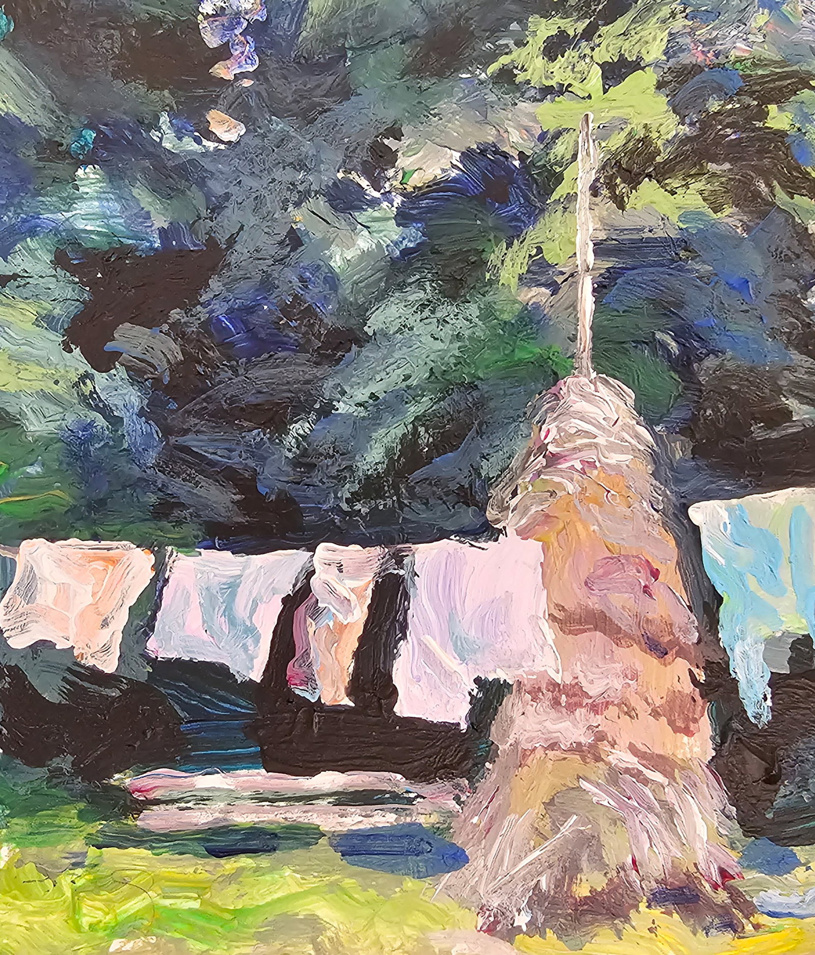Acrylic painting Carpathian routine Vyacheslav Petrovich Babac - 7