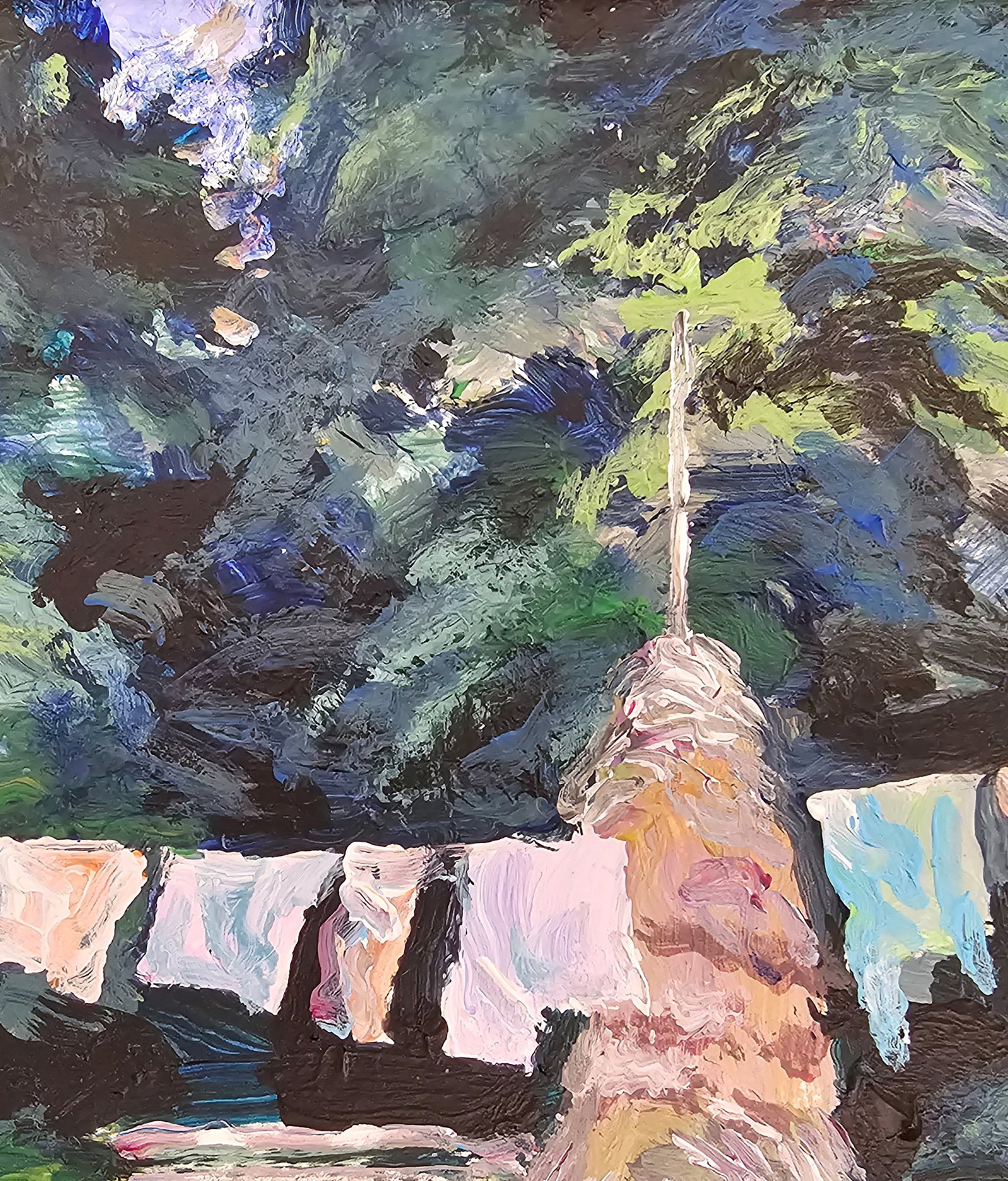 Acrylic painting Carpathian routine Vyacheslav Petrovich Babac - 8