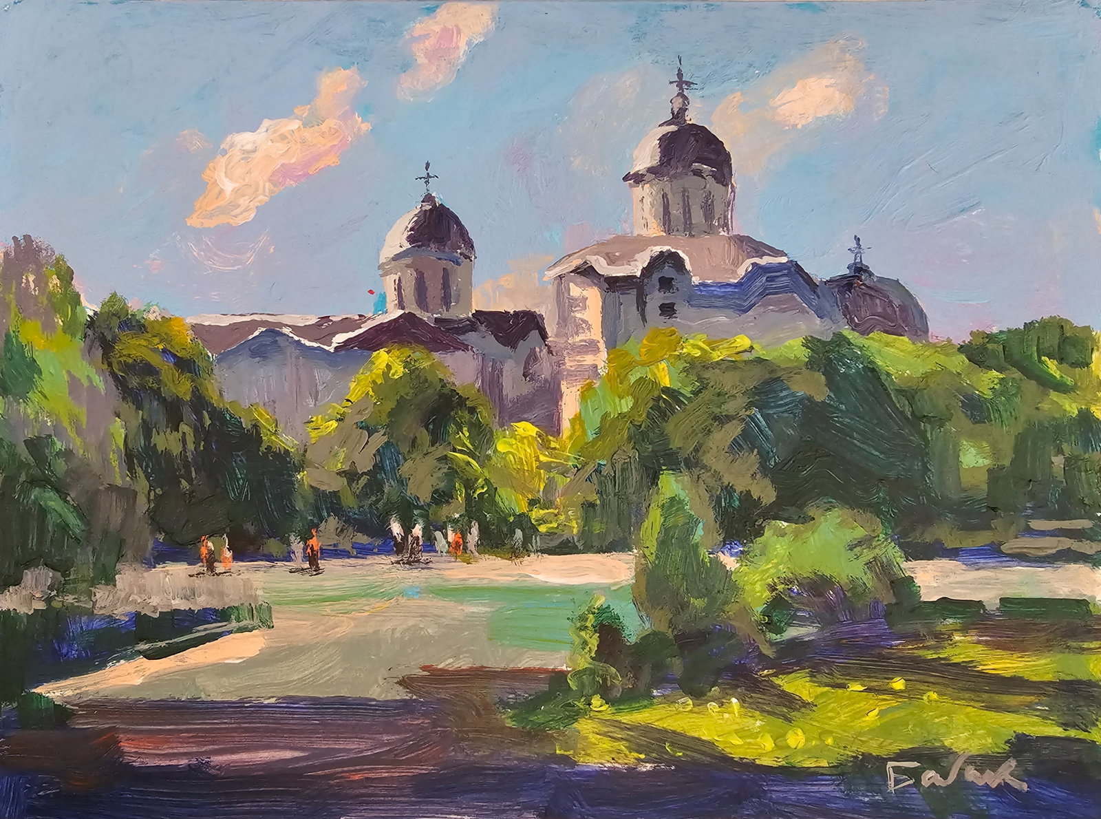 Acrylic painting Monastery of St. Joseph Vyacheslav Petrovich Babac: 291BA Painter: Vyacheslav Petrovick Babac S?ze: 23x30 cm/ 9.05x11.81 inches Component: Acrylic, cardboard Original painting from our collection ERA: 2024 About the artist: Born on August 24, 1946 to t