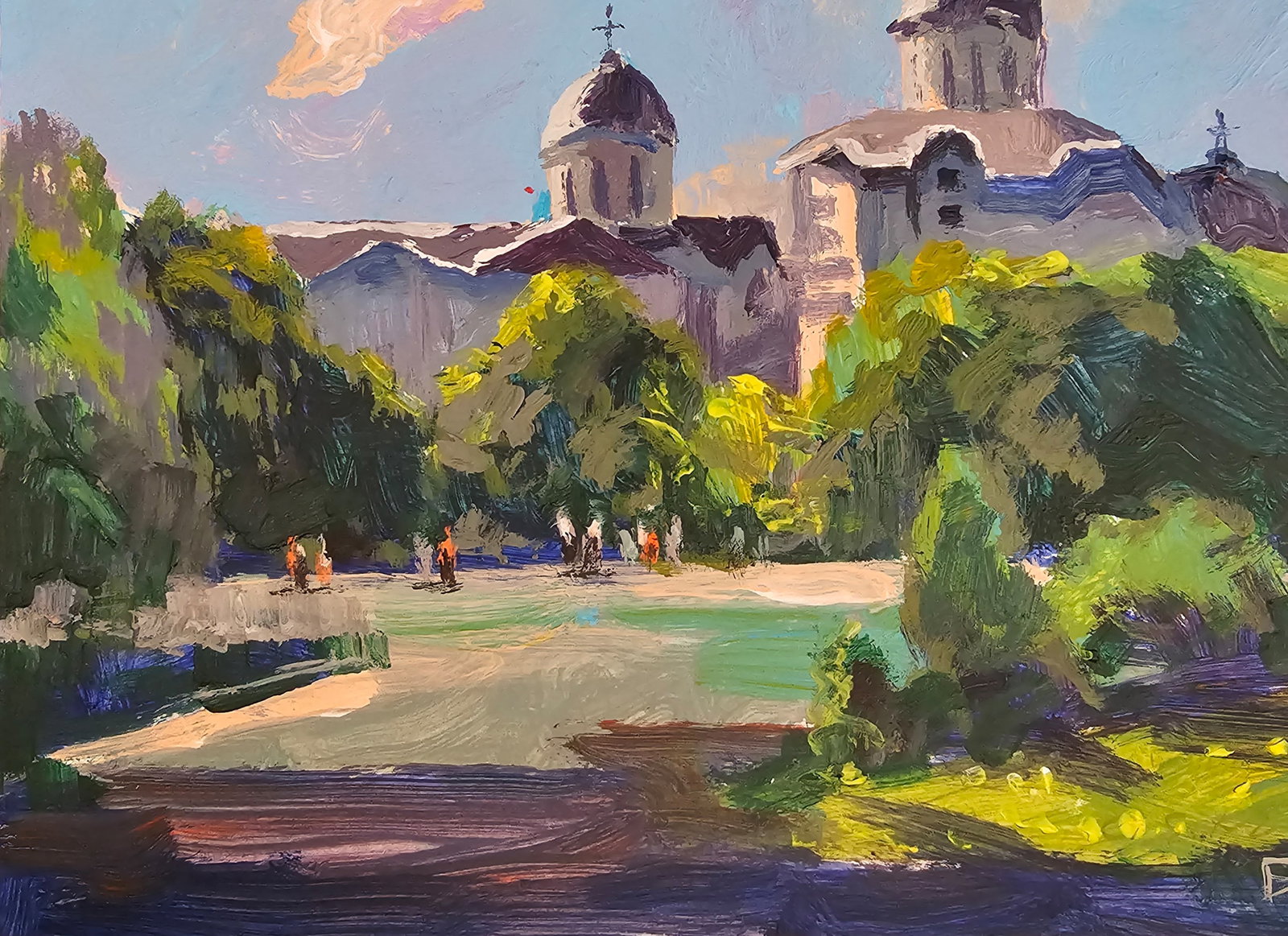 Acrylic painting Monastery of St. Joseph Vyacheslav Petrovich Babac - 5