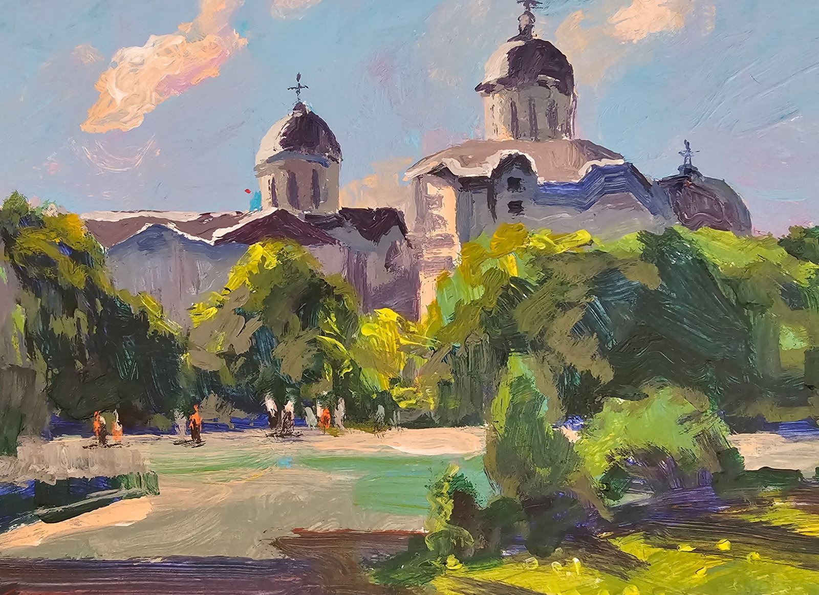 Acrylic painting Monastery of St. Joseph Vyacheslav Petrovich Babac - 7