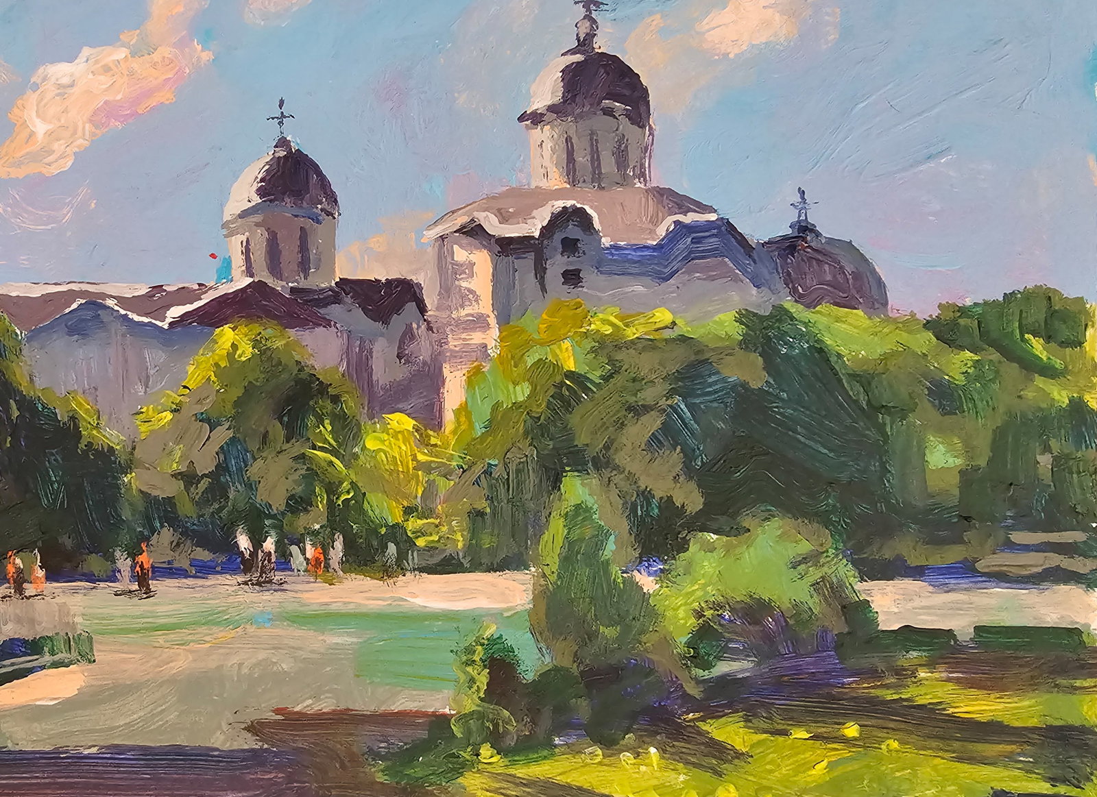 Acrylic painting Monastery of St. Joseph Vyacheslav Petrovich Babac - 9