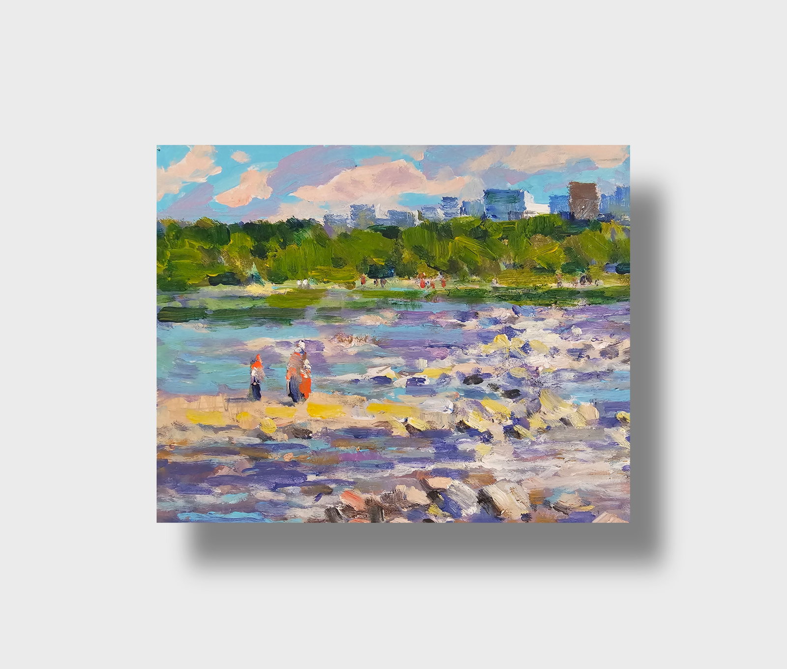Acrylic painting Stormy river Vyacheslav Petrovich Babac - 10