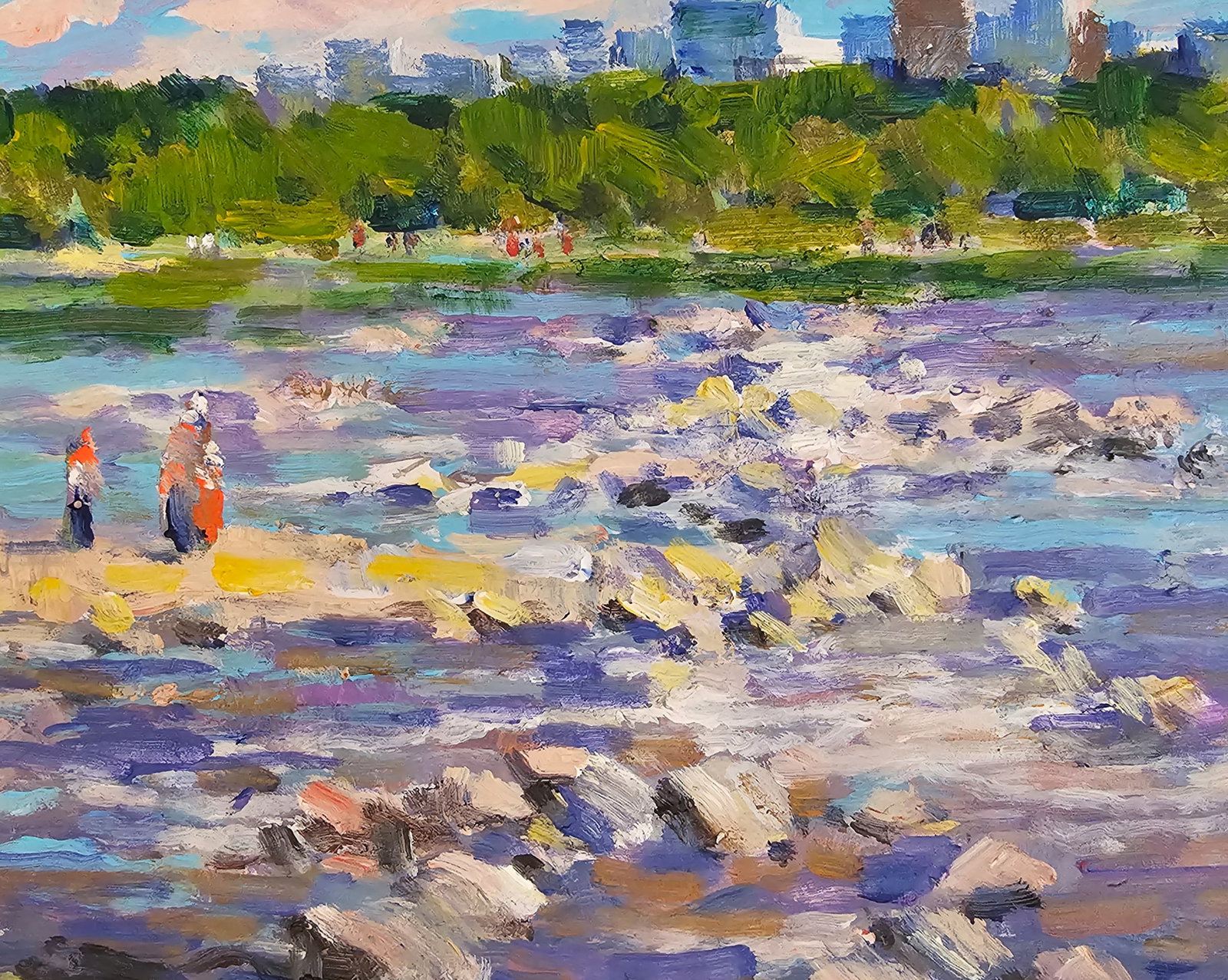 Acrylic painting Stormy river Vyacheslav Petrovich Babac - 7
