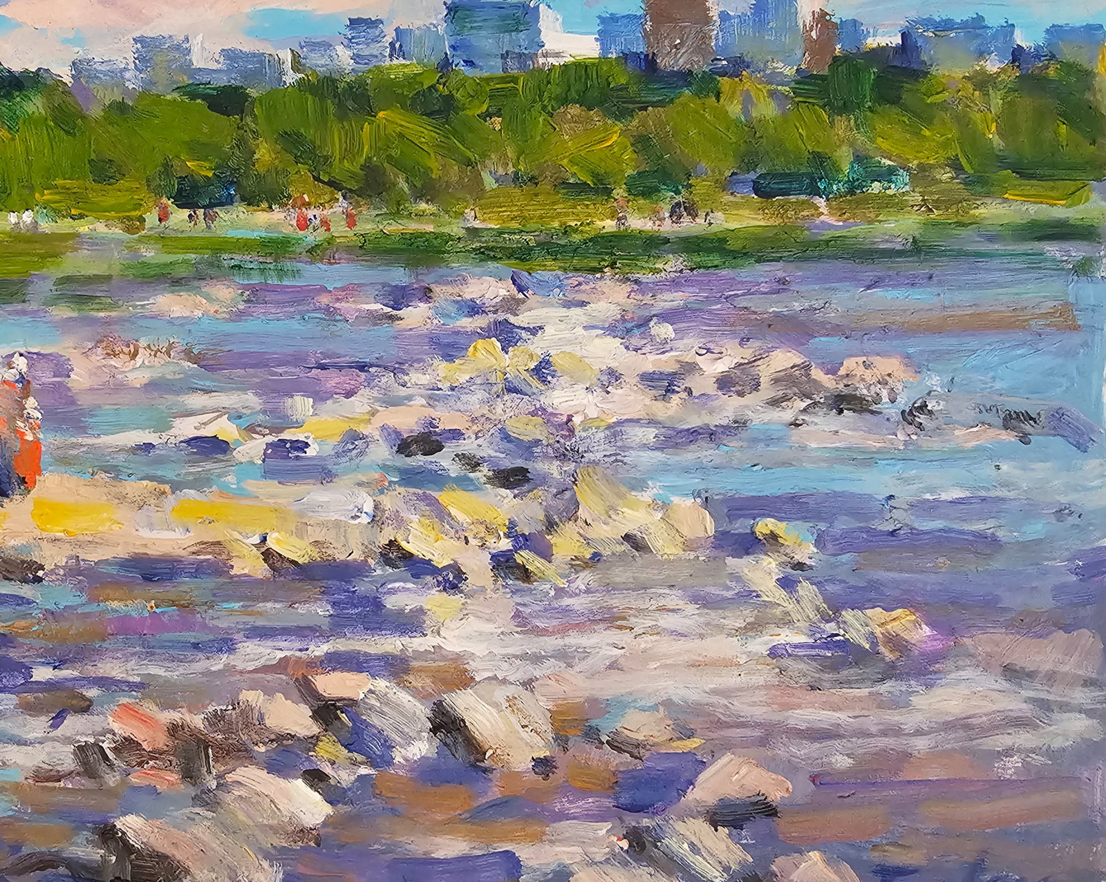 Acrylic painting Stormy river Vyacheslav Petrovich Babac - 9