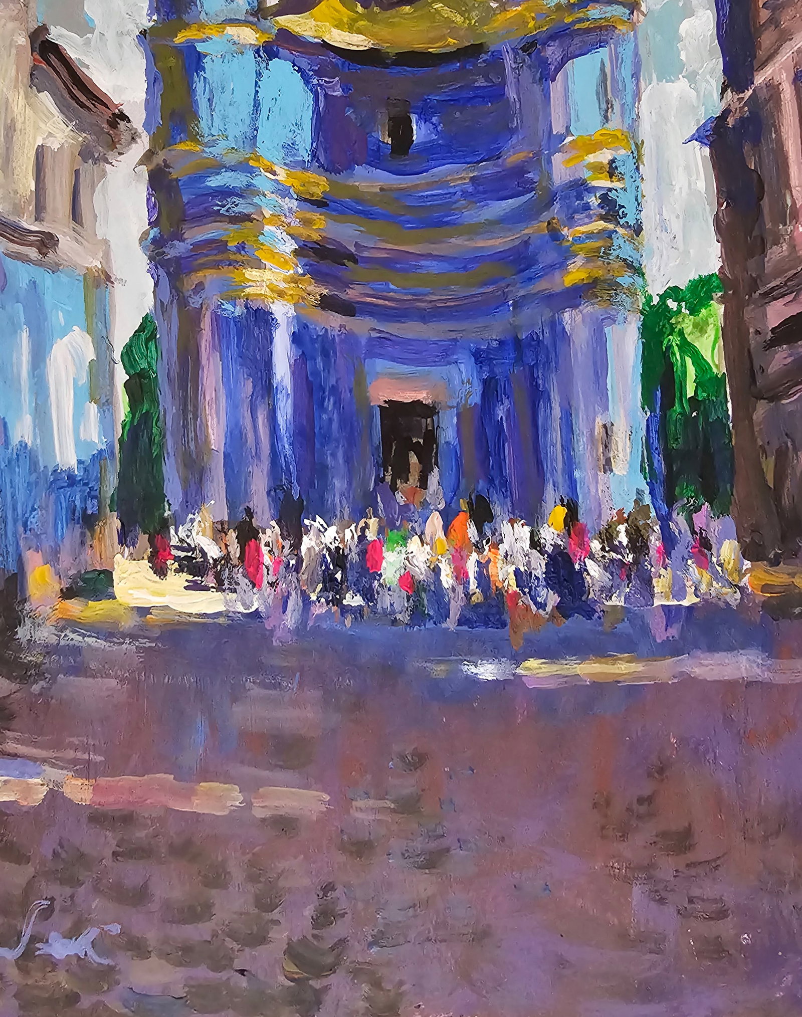 Acrylic painting Holy Intercession Cathedral Vyacheslav Petrovich Babac - 9