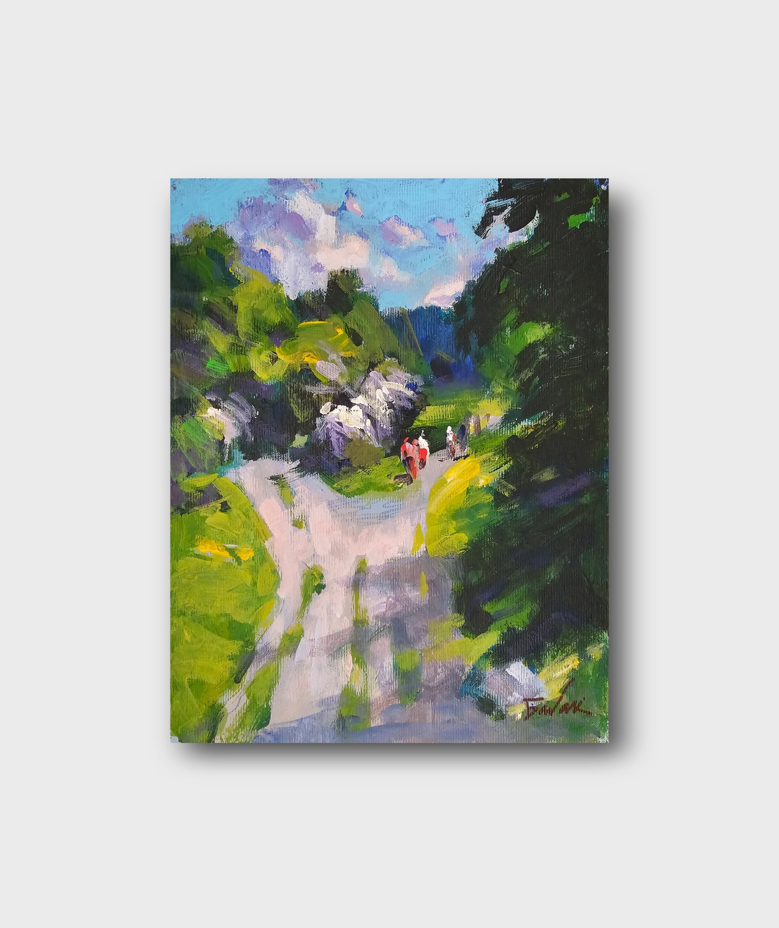 Acrylic painting the road to the hills Vyacheslav Petrovich Babac - 10