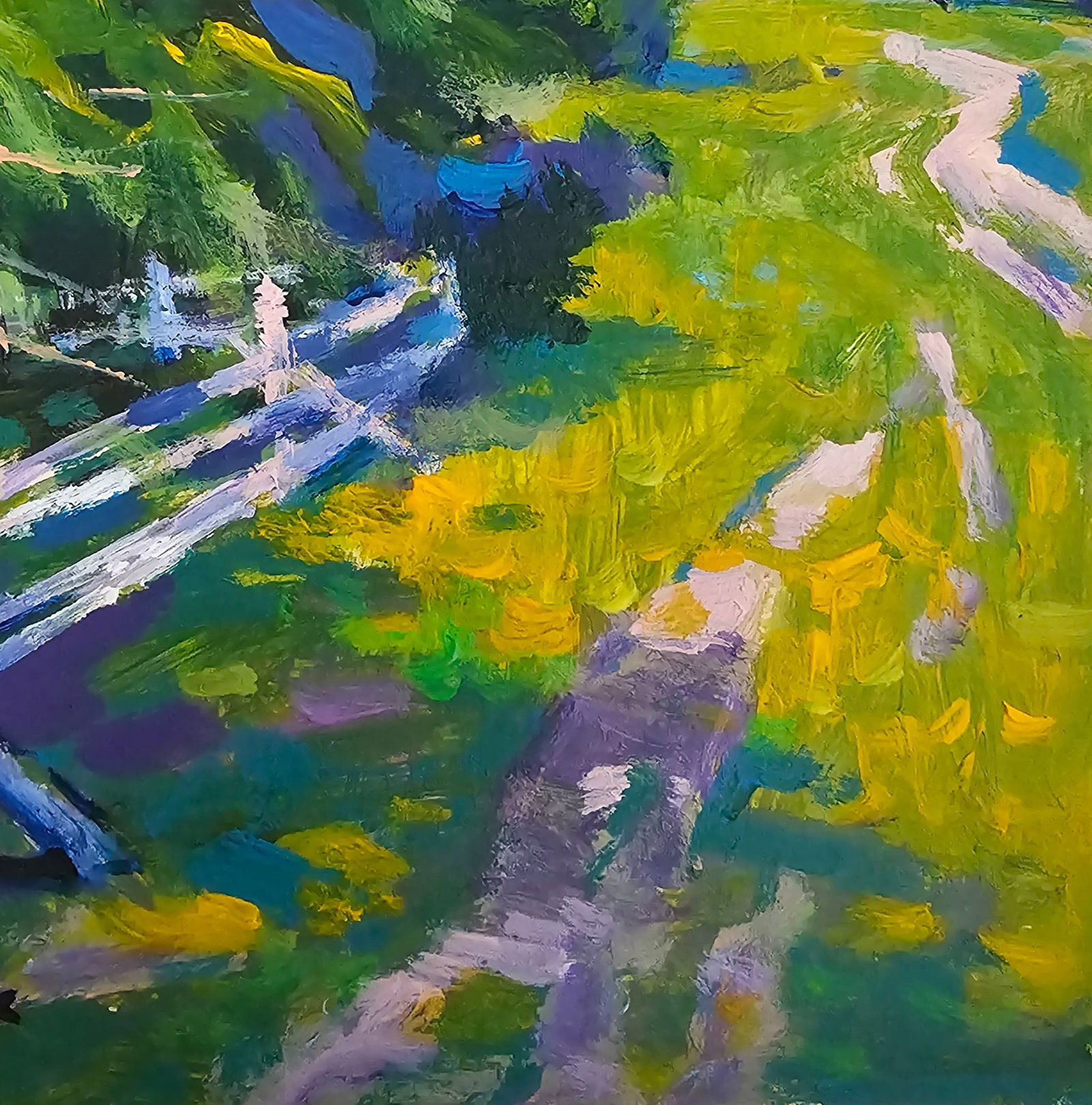 Acrylic painting the road to the hills Vyacheslav Petrovich Babac - 6