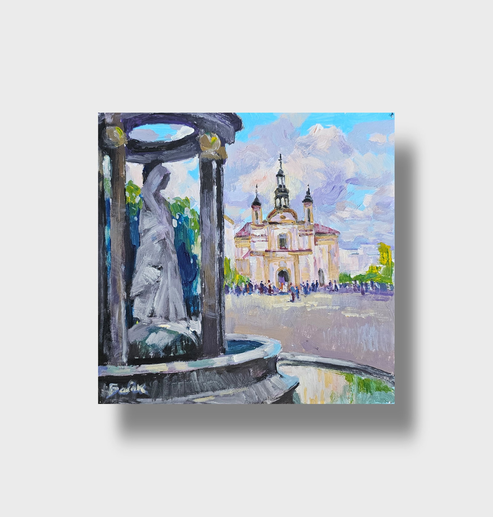 Acrylic painting Sheptytsky Square Vyacheslav Petrovich Babac - 10