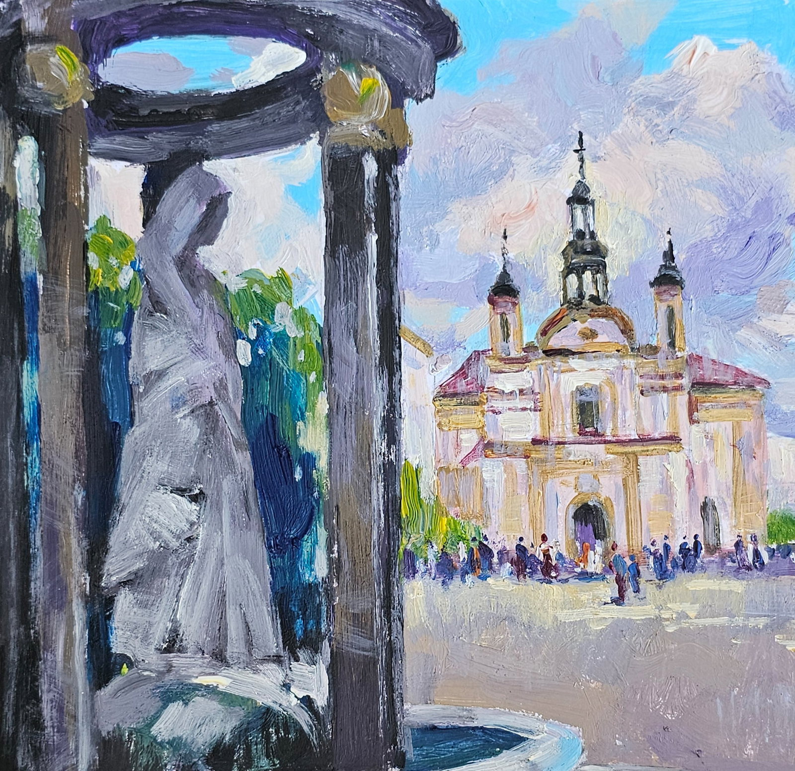 Acrylic painting Sheptytsky Square Vyacheslav Petrovich Babac - 3