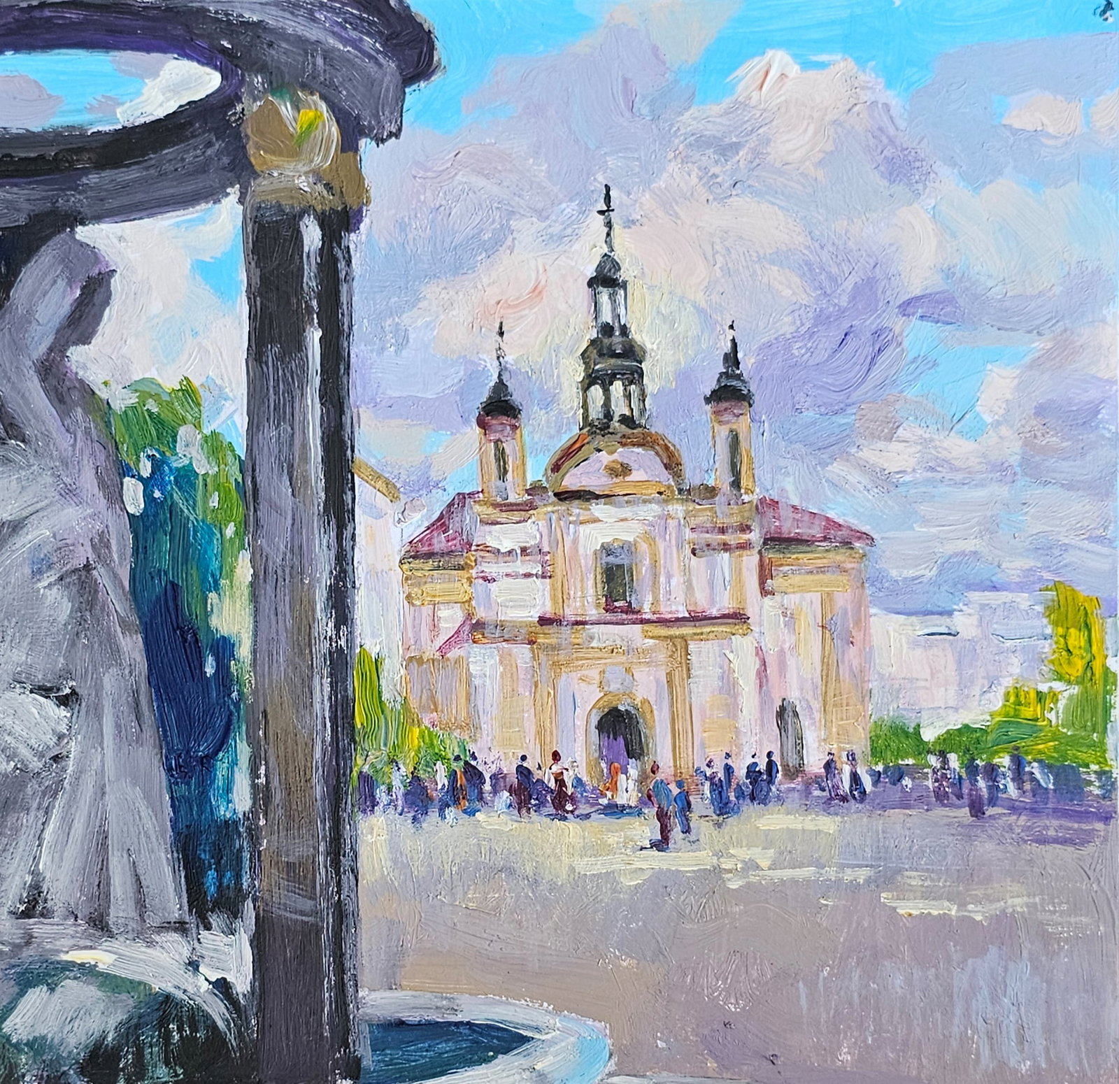Acrylic painting Sheptytsky Square Vyacheslav Petrovich Babac - 4