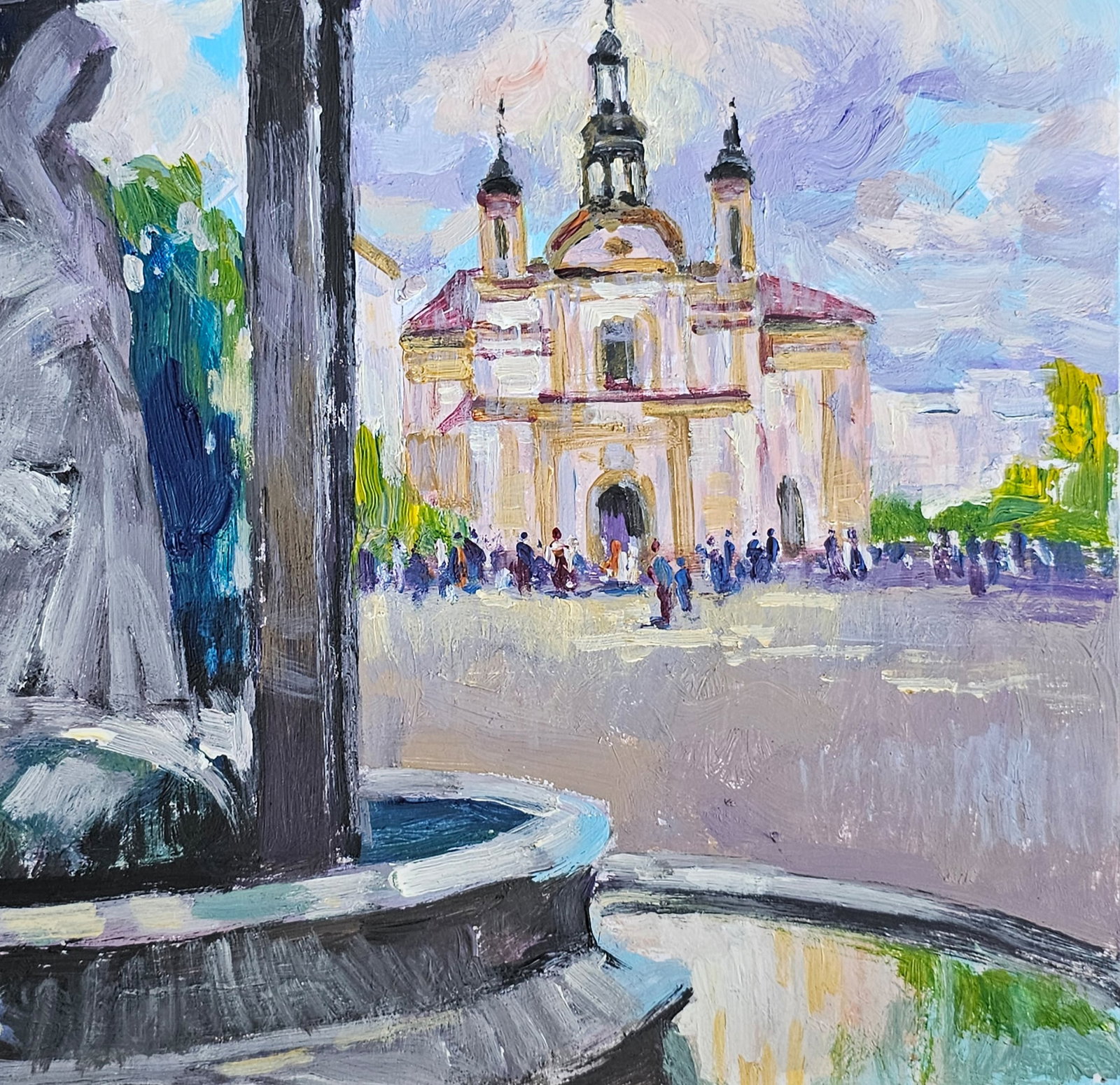 Acrylic painting Sheptytsky Square Vyacheslav Petrovich Babac - 6