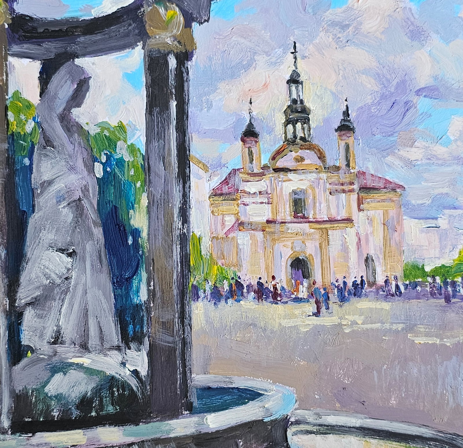 Acrylic painting Sheptytsky Square Vyacheslav Petrovich Babac - 7