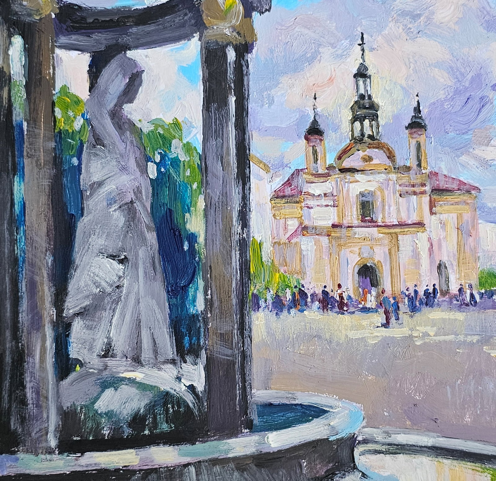 Acrylic painting Sheptytsky Square Vyacheslav Petrovich Babac - 8