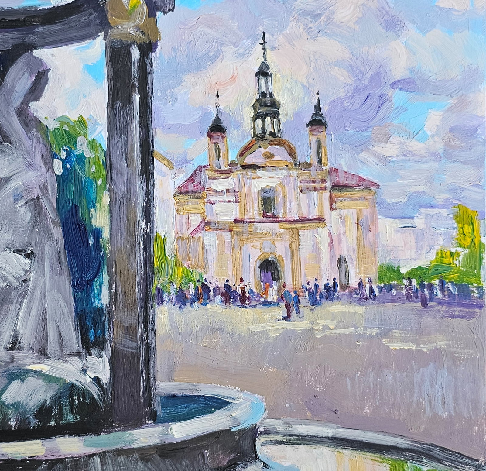 Acrylic painting Sheptytsky Square Vyacheslav Petrovich Babac - 9