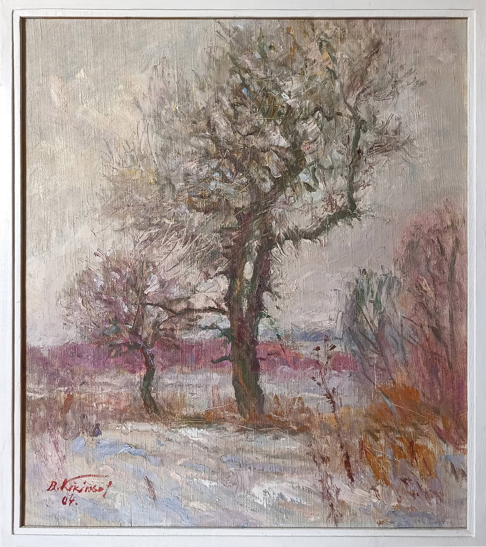 Oil painting Windswept by honored painter Ukrainian Vasyl K.: 07Kv Painter: Vasyl K. S?ze: 72x61 cm/ 28.34x24.01 inches Components: oil, canvas Original painting CONDITION: exellent ERA: 2004 ARTIST: Vasyl Honored Artist of Ukraine, he worked in the field of eas