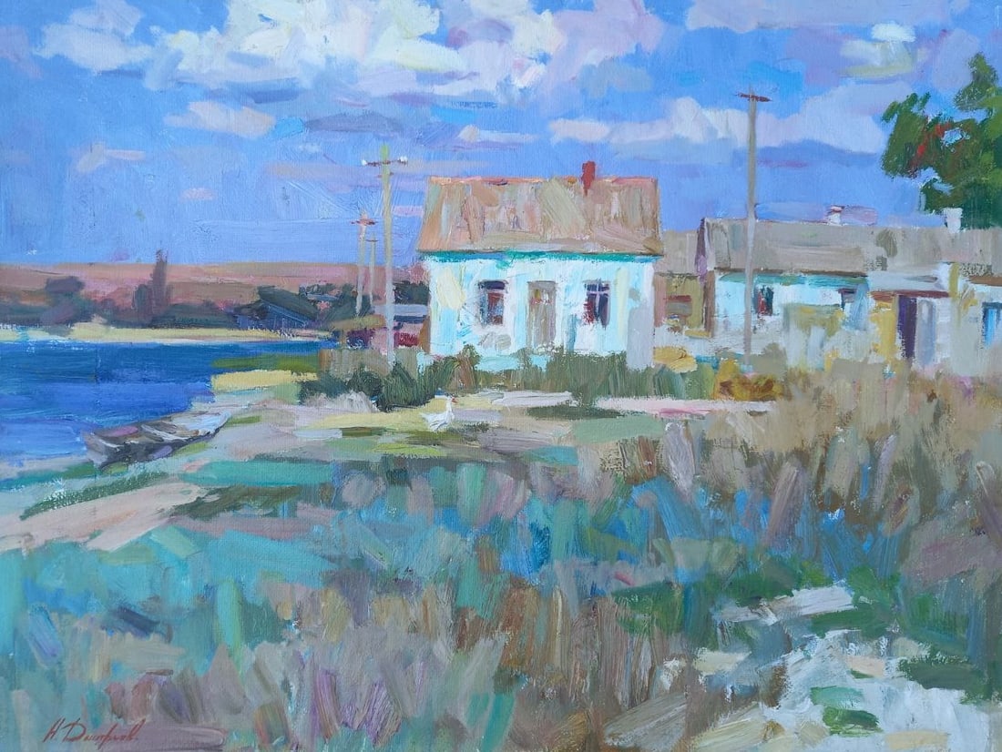 Oil painting At sunset Alex Ditriev: 153AD Painter: Alex Ditriev S?ze: 60x80 cm/ 23.6x31.5 inches Components: oil, canvas Original painting from our collection ERA: Short information: Alex was born on May 10, 1977 in the city of Nikolaev
