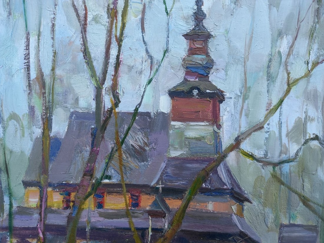 Oil painting Old church Alex Ditriev - 4