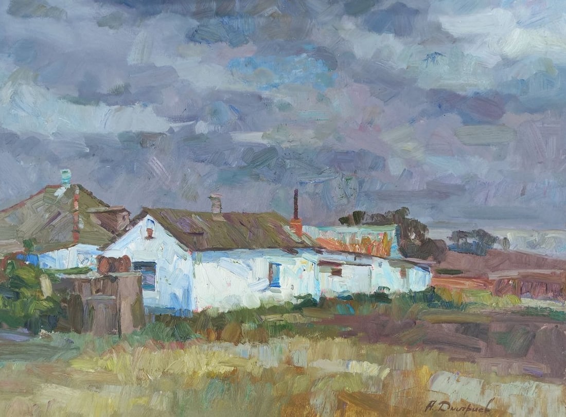 Oil painting To the rain Alex Ditriev: 167AD Painter: Alex Ditriev S?ze: 76x56 cm/ 29.9x22.0 inches Components: oil, canvas Original painting from our collection ERA: Short information: Alex was born on May 10, 1977 in the city of
