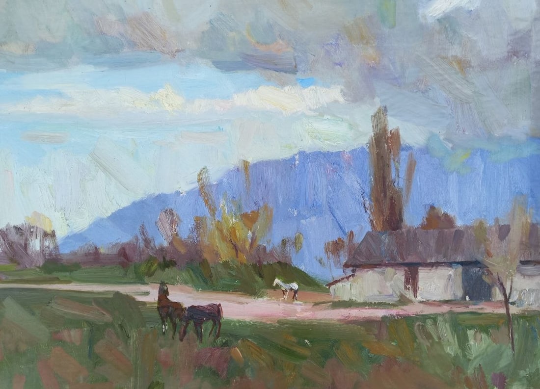 Oil painting Gorge Alex Ditriev: 170AD Painter: Alex Ditriev S?ze: 76x56 cm/ 29.9x22.0 inches Components: oil, canvas Original painting from our collection ERA: Short information: Alex was born on May 10, 1977 in the city of Nikolaev