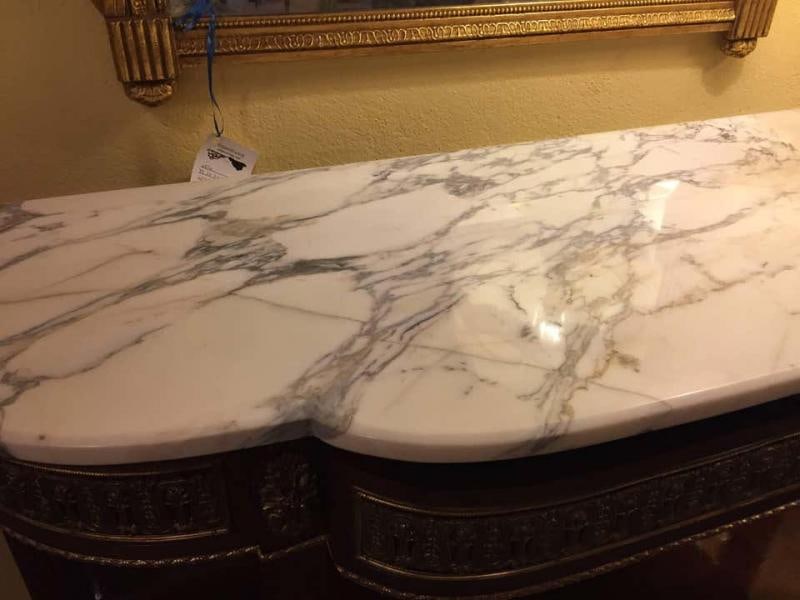 Pair of Jansen Style Marble-Top Bronze Mounted Consoles - 9
