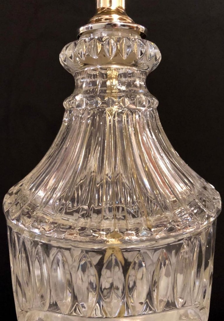 Pair of Cut Glass Lamps Having an Urn Form - 11