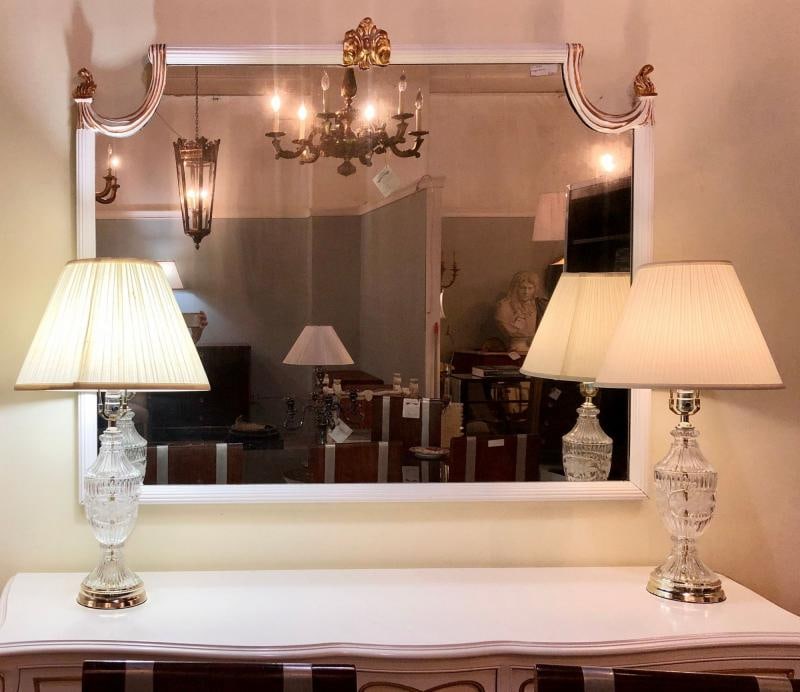 Pair of Cut Glass Lamps Having an Urn Form - 6
