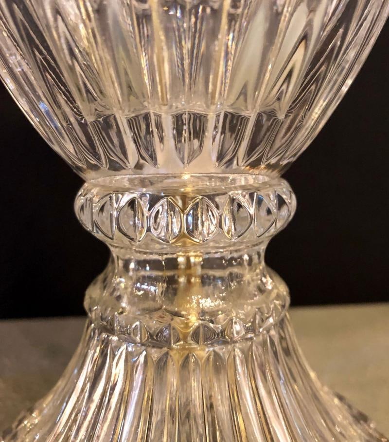 Pair of Cut Glass Lamps Having an Urn Form - 9