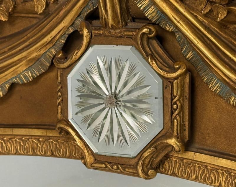 Adam Style, Giltwood, Drapery Motif, Over the Mantle Wall Mirror, Italy, 1920s - 6