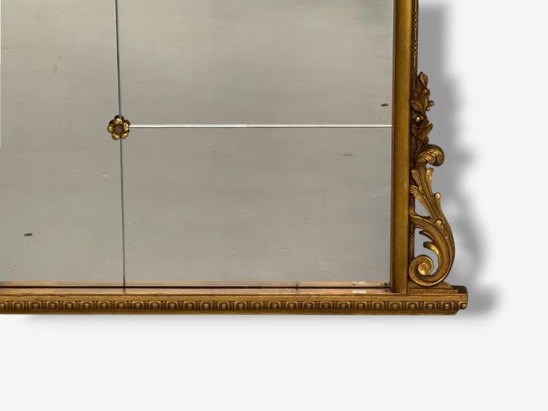 Adam Style, Giltwood, Drapery Motif, Over the Mantle Wall Mirror, Italy, 1920s - 9